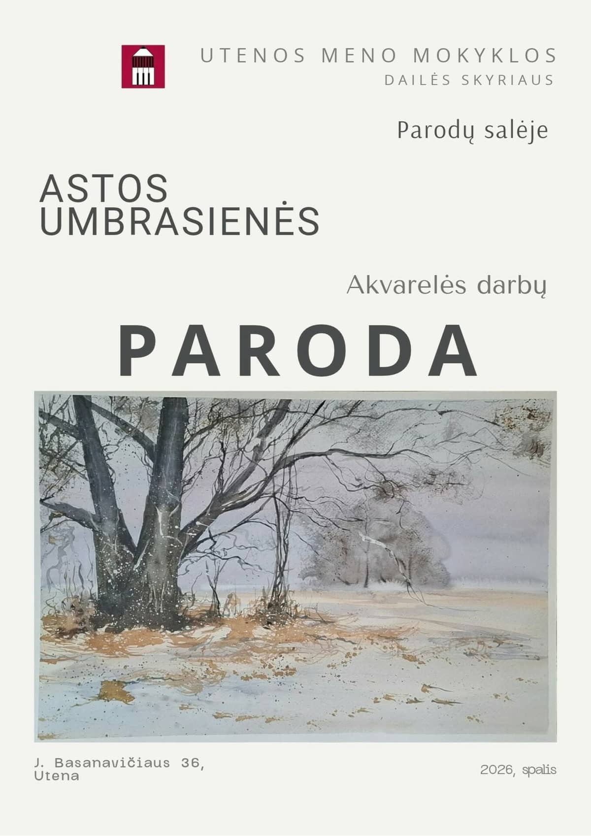 Astas Umbrasienes akvareļu darbu izstāde