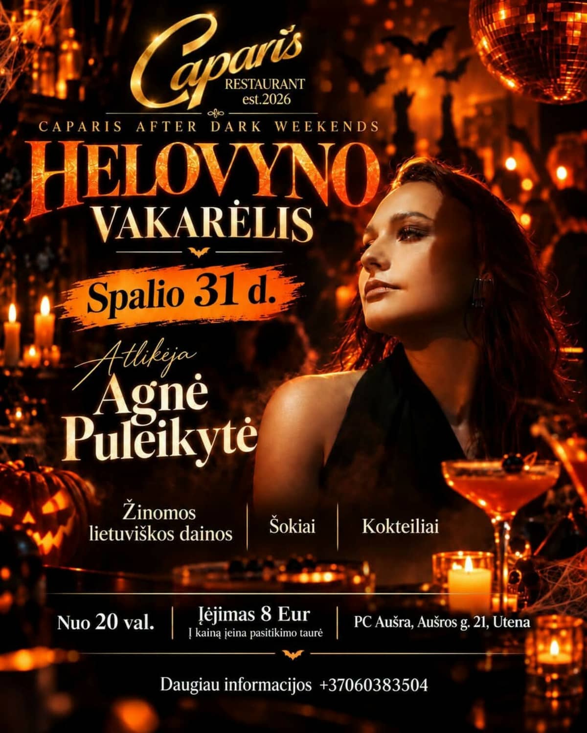 Helovīna ballīte restorānā Caparis