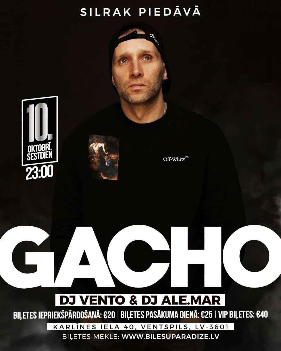 GACHO koncerts un ballīte ar DJ VENTO un DJ ALE.MAR