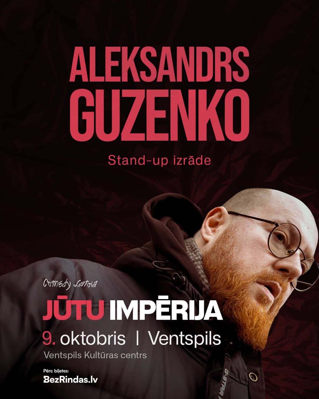Aleksandra Guzenko stand-up izrāde “Jūtu impērija”