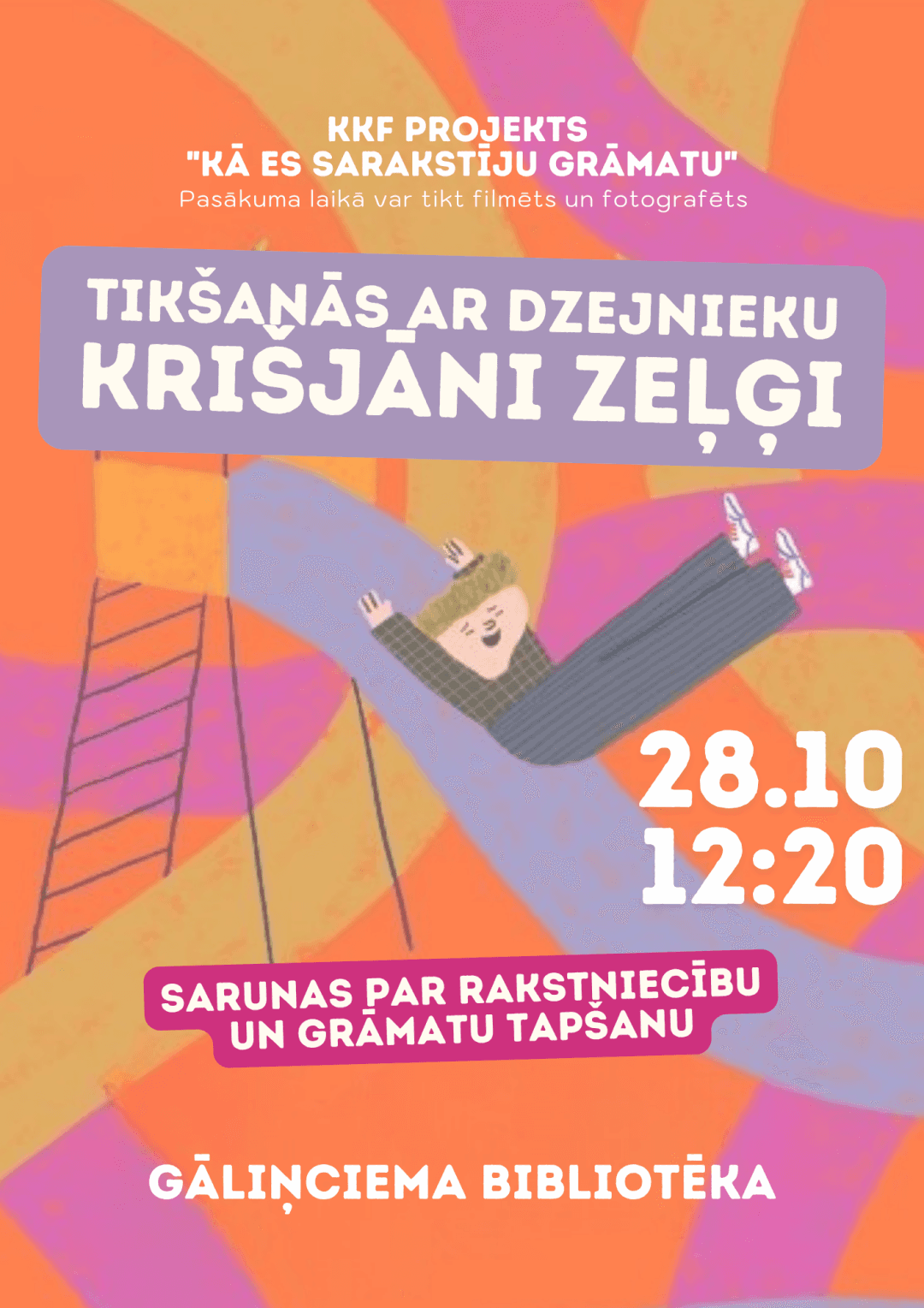Tikšanās ar dzejnieku Krišjāni Zeļģi Gāliņciema bibliotēkā